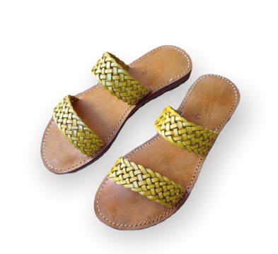 Sandale en cuir véritable haute qualité fait main mode femme