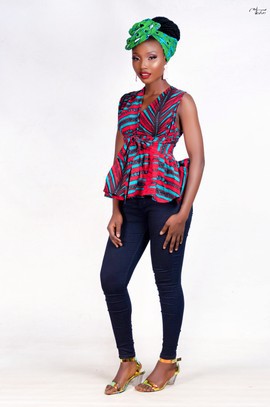 African Print Peplum Top for women (Ankara)
