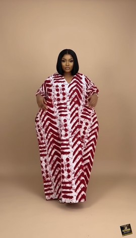 Crimson Adire Maxi Boubou