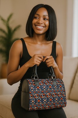African Print Hand Bag Boston Traditional Ankara Print