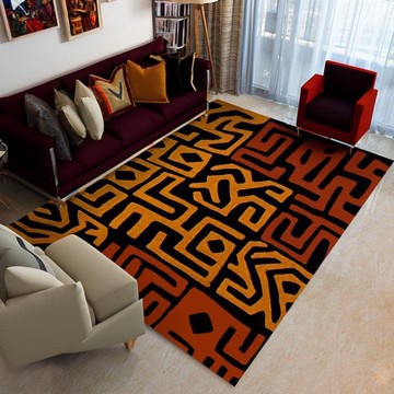 African Print Carpet Rug Kuba (LARGER SIZES AVAILABLE)