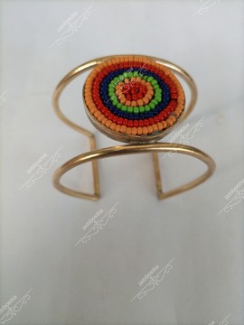 Manchette en laiton massif, bracelet de manchette en laiton africain, bracelet de déclaration