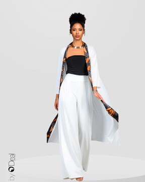Maxi kimono with belt