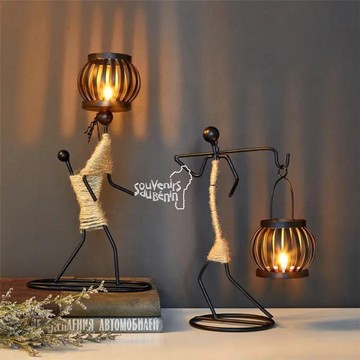African Woman Candlesticks