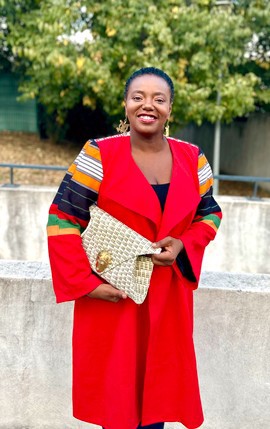 COAT WITH PAGNE Woven from NIGER
