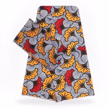 6 yards african wax fabric fluid silk fabric Pattern: wedding flower