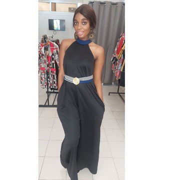 MAELIE jumpsuit with blue pattern