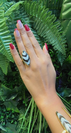 Bronze &amp; Bone Ring “Lesotho”