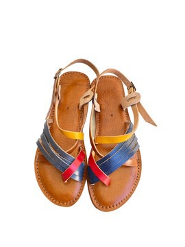 Sandale en cuir véritable haute qualité fait main mode femme