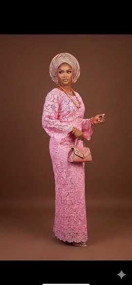 Elegant Pink Lace Skirt and Top Set