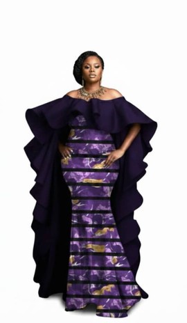 Espresso Majesty Cascading Ruffle Gown
