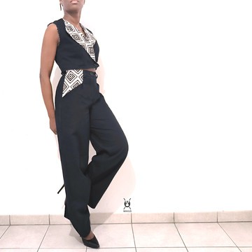 Pantalon Farah Noir et blanc