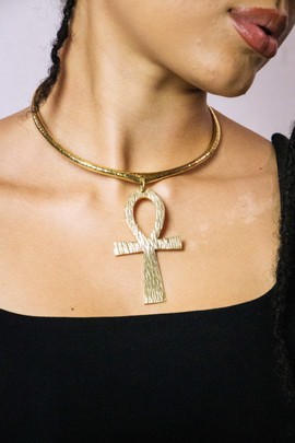 Magnifique collier bronze «Ankh»