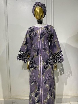 African Embroidered Kaftan/ Vlisco Super wax/ African Boubou/ Ankara Bubu Kaftan