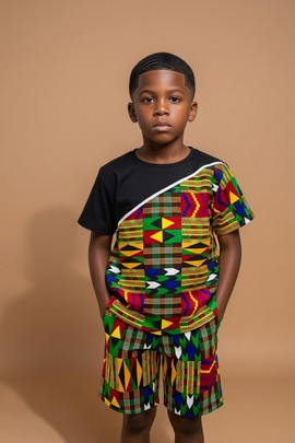 African Pride - Kids Kente Print Set
