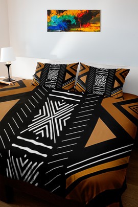 African Ethnic Bedding Set Tribal Duvet and Pillow Covers (MORE SIZES AVAILABLE)