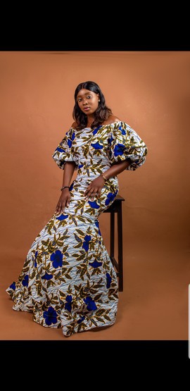 african women mermaid prom dress, ankara maxi gown, long african women dress
