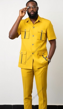 Gold yellow safari suit