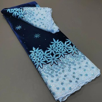 Velvet lace fabric 5 yards