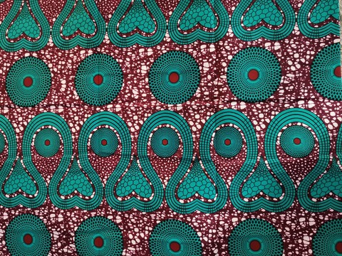 COUPON FABRIC WAX AFRICAN WEDDING FLOWER PATTERN