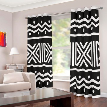 Cultural Unique Bath Mat White and Black Bathroom Rug (LARGER SIZES AVAILABLE)