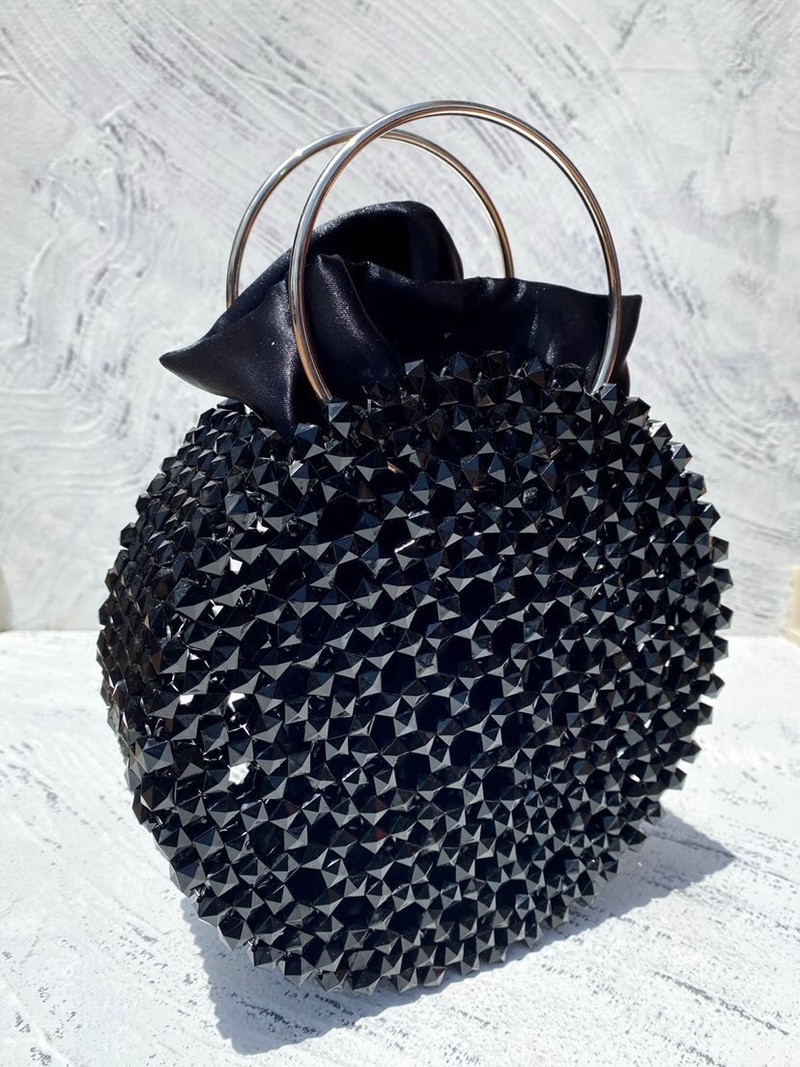 Afrique! Sac en jute Wax Abomey peint main par Elles et No