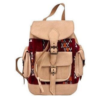 100% handmade high quality genuine leather backpack.