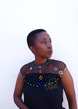 Collier cape noir | Collier de perles masaï
