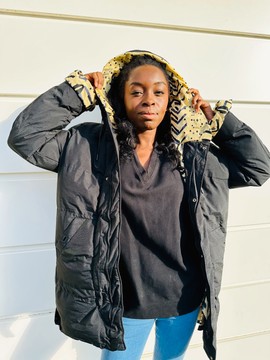 Bogolan beige warm down jacket - Women Men