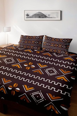 Bogolan African Print Bedding Set Duvet and Pillow Covers (MORE SIZES AVAILABLE)