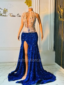 Robe de bal longue à paillettes ornée, robe de graduation formelle, robes de soirée