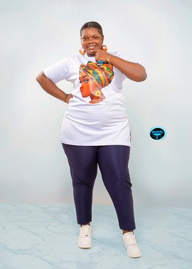 Manuel Fashion White Graphic T-Shirt &amp; Purple Pants Set