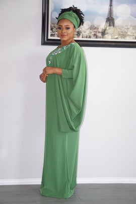 TARA BUBU KAFTAN DRESS - GREEN