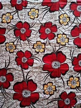 African wax fabric Ankara fabric printed wax pattern Vine leaf