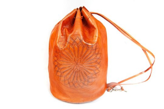 Very good quality handmade original real leather backpack