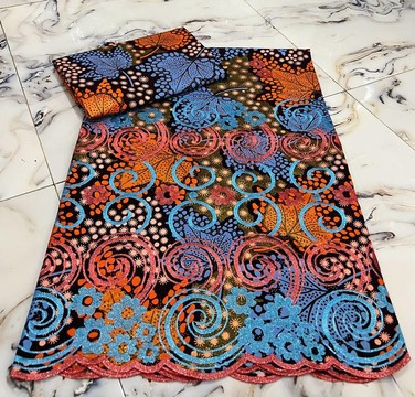 Embroidery Grand Glitter Super wax Vlisco/ Ankara Print