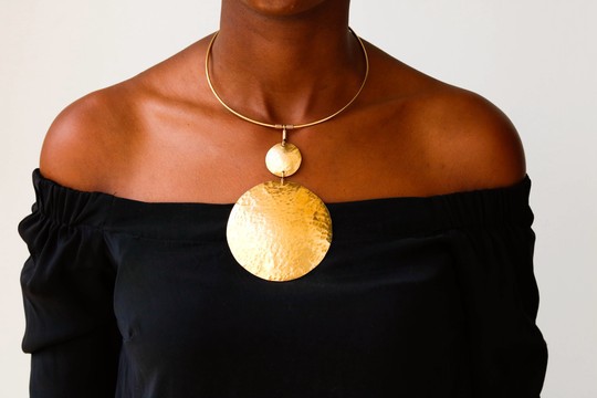 African Brass necklace, Christmas gift for her, Tribal necklace, Moms gift, One size fits all