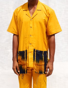 Soyayya Mustard Lapel Shirt
