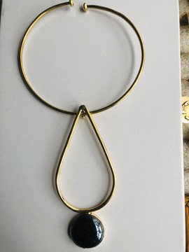 Elegant brass necklace, gift for a loved one
