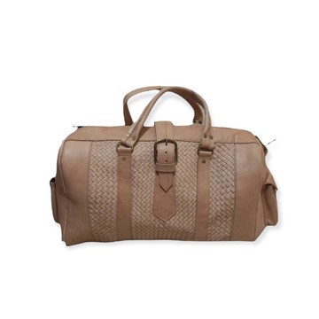 Handmade genuine leather travel bag with shoe compartment - Large weekend bag
