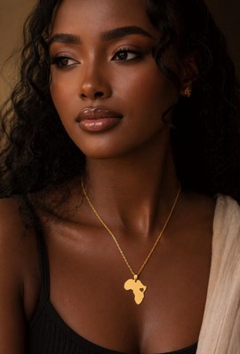 Necklace and Pendant "Africa my heart"