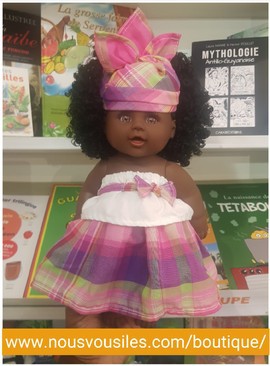 Lucy Colibri Dolls - PINK MADRAS &amp; CREOLE HEADDRESS