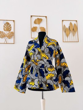 Lightweight kimono-style jacket - jacket with belt