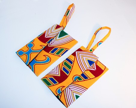 Wallet Purse , Evening Bag |Golden Kente Ankara Print Fabric | Handmade Clutch Bag