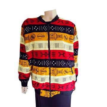Bombers avec intérieur polaire afro touch mixte "Bogolan''"
