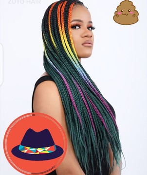 Sweet ombre Knotless braided wig with frontal lace
