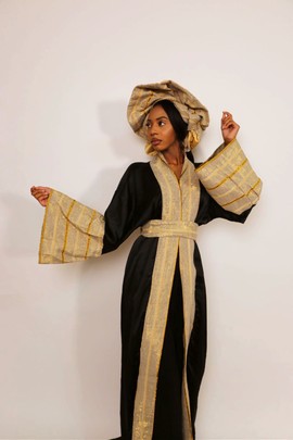 Tenue Traditionnelle Africaine Femme - Haut Et Jupe Longue Rose/marron - Coton, Lavage Main - Taille à Vérifier