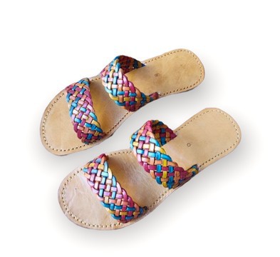 Sandale en cuir véritable haute qualité fait main mode femme