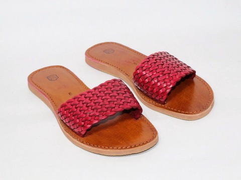 Sandale en cuir véritable haute qualité fait main mode femme