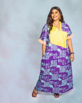 Mimi Ciqu branded bubu Maxi dress(Purple, Teal, yellow, peach)